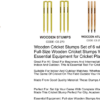 WOODEN STUMPS NATURAL With Bails - Image 4